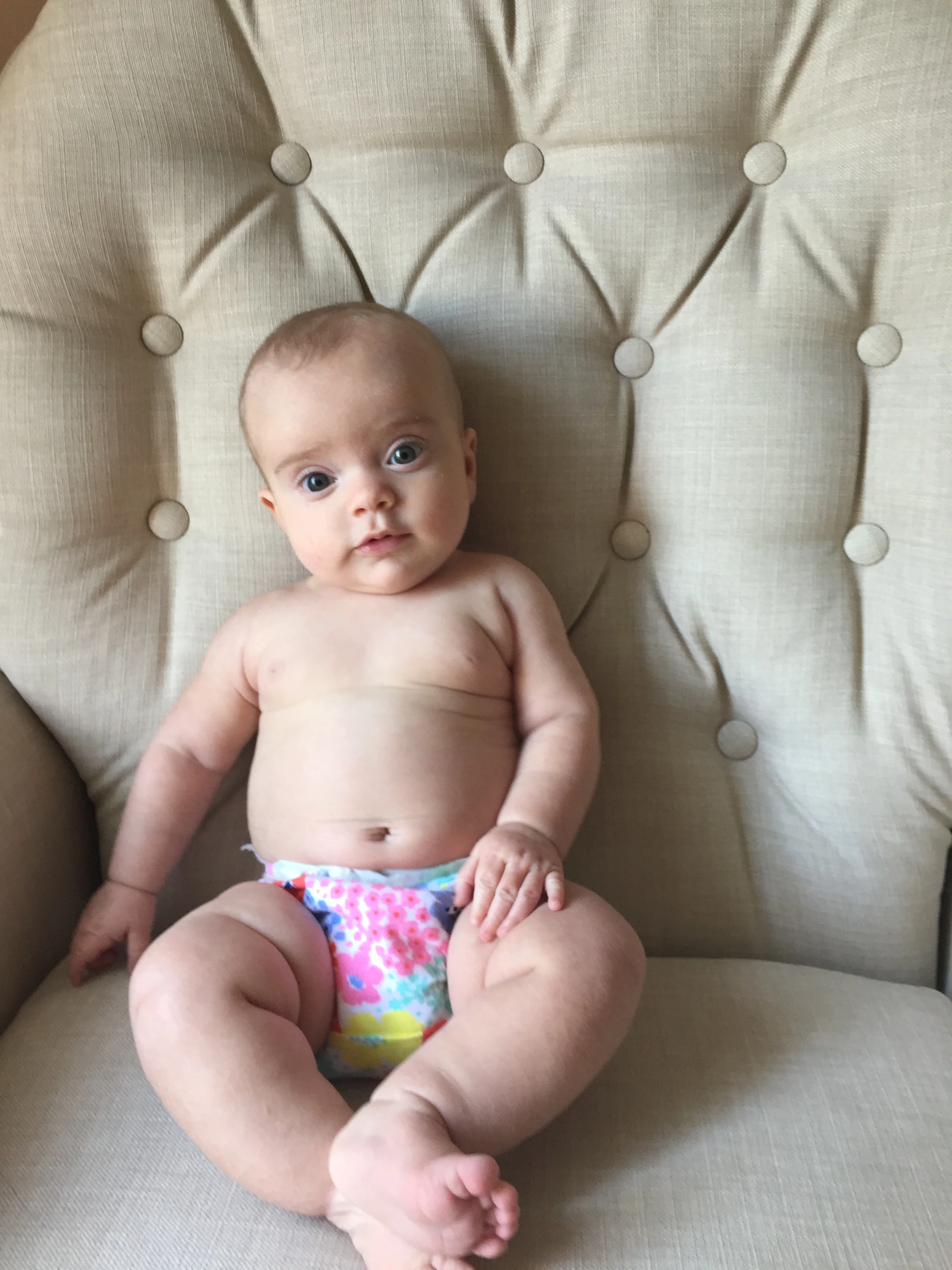 LB at four months - such a sweet girl!