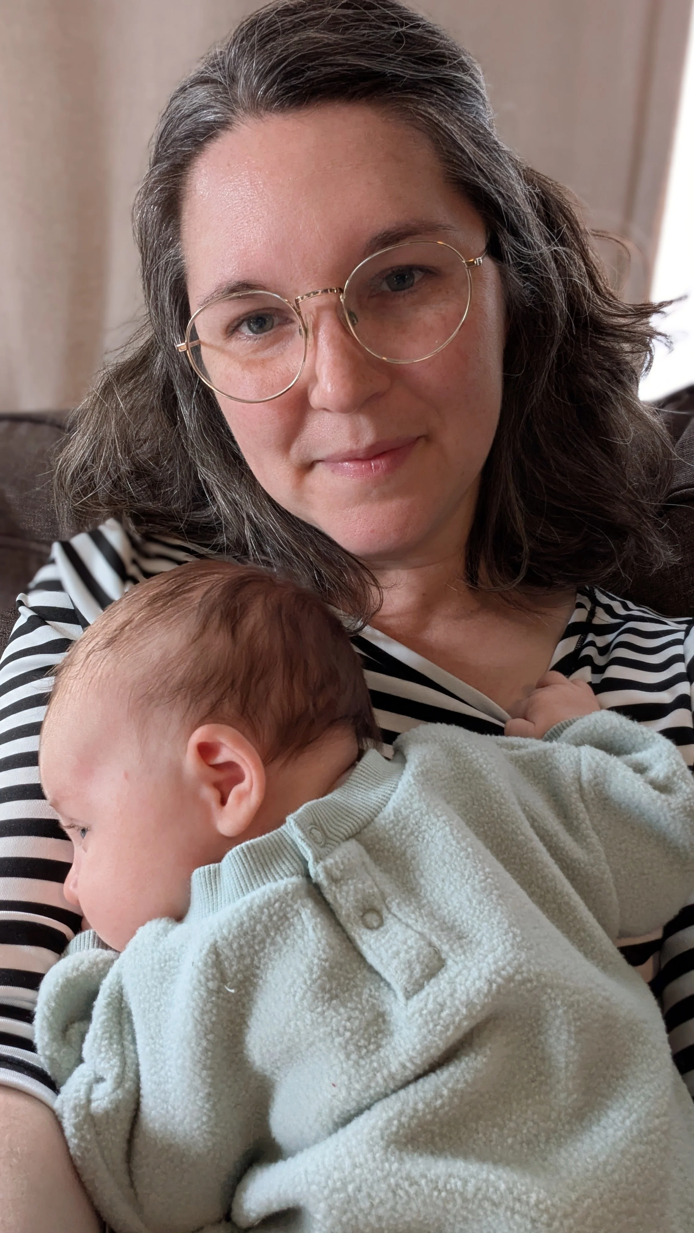 woman holding baby