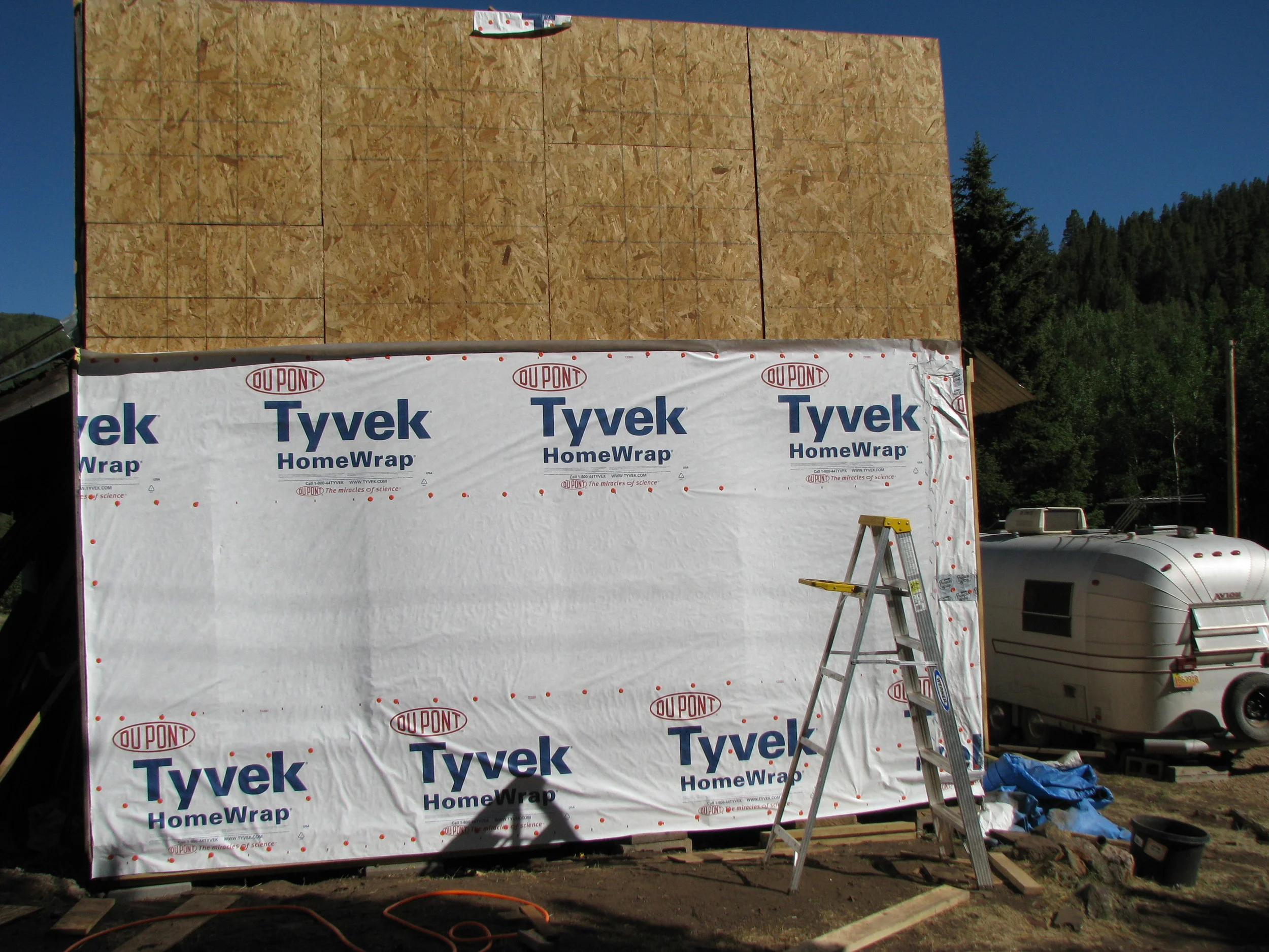  Tyvek creates a water barrier. 