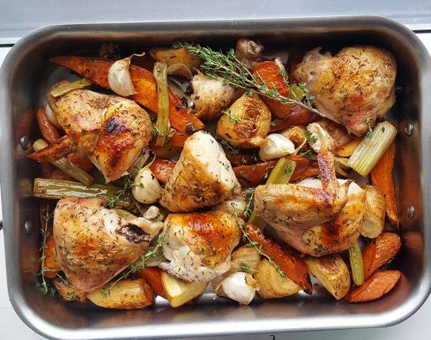 Kylling og rodfrugter i ovn — PIAS KØKKEN