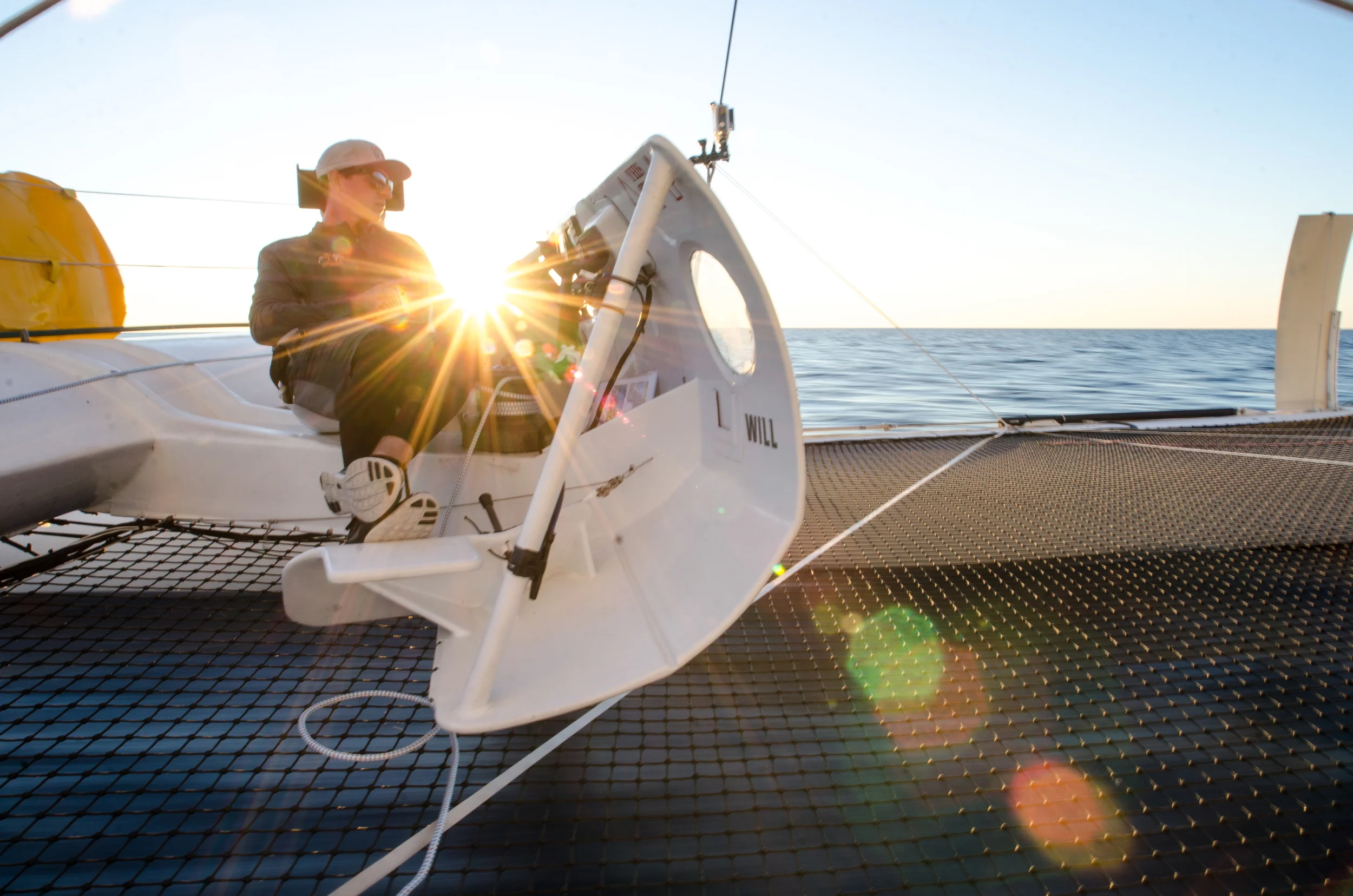 Matt takes over the helm on the port cockpit.