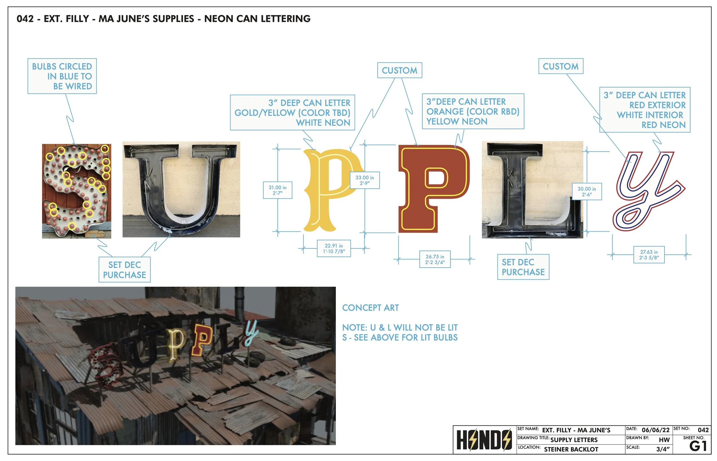 Graphics Layout - Ext. Filly Neon Lettering