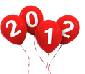 2012 new years balloons