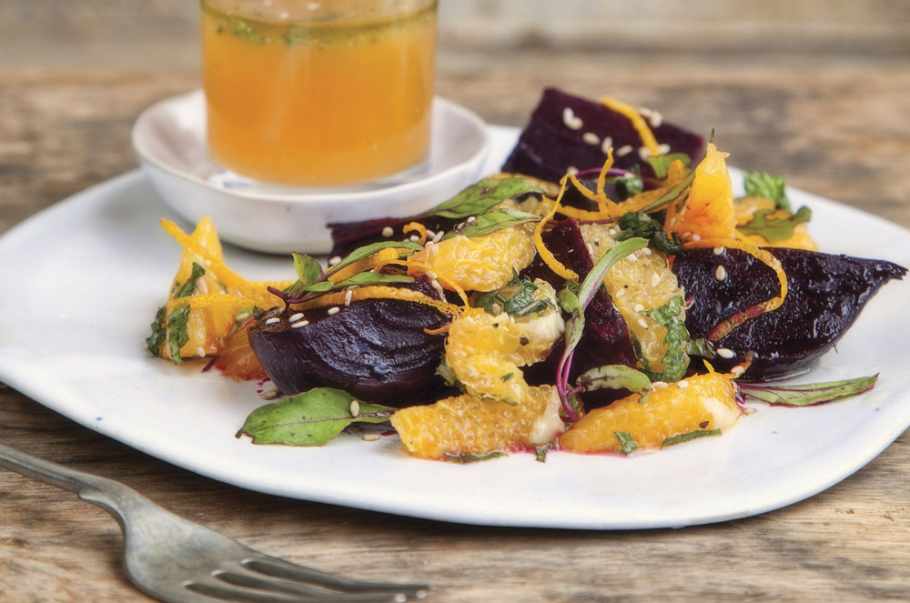 Beetroot with Fresh Orange Segments & Mint