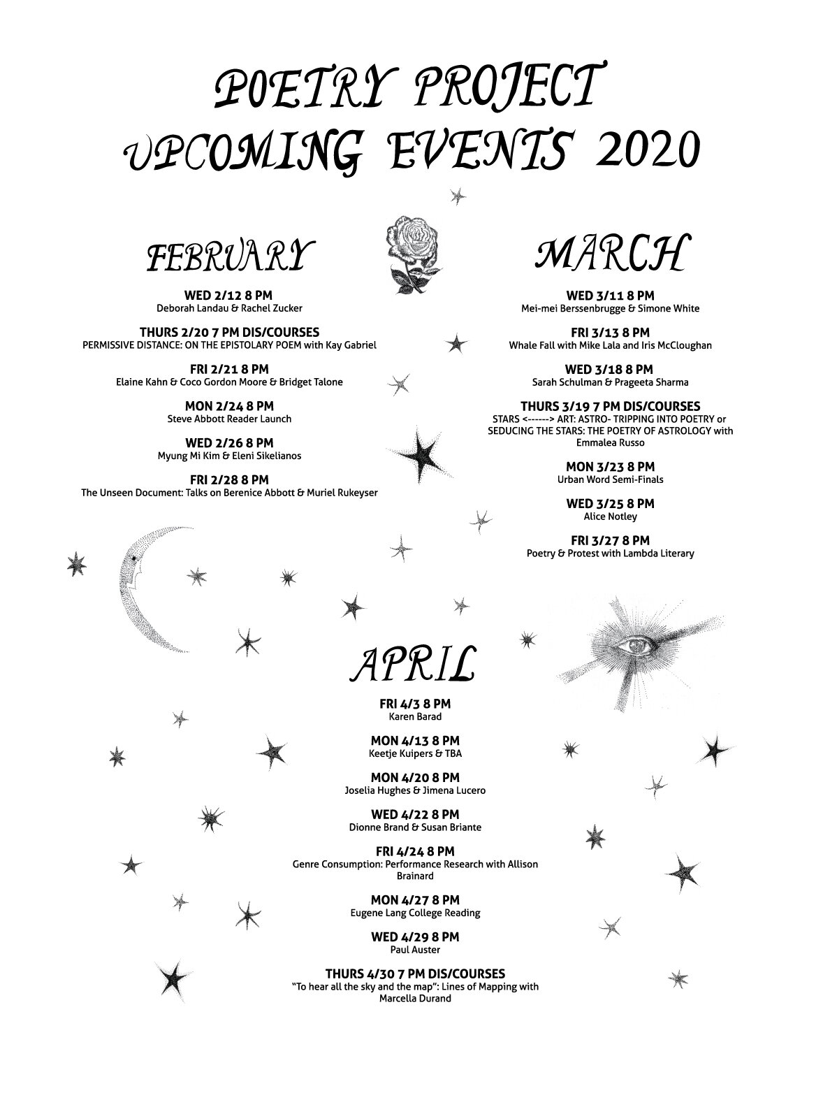 Poetry Project Events Page