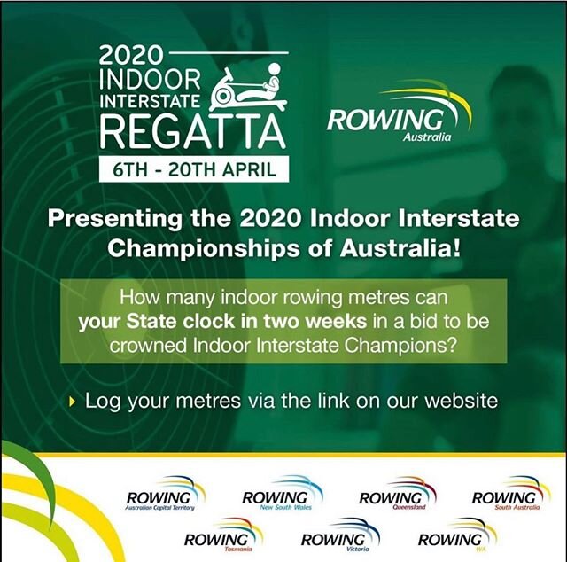 Any HRC members stuck at home with an erg remember to log on and post your kms for the big V 👏🏼👏🏼👏🏼 rowingaustralia.com.au