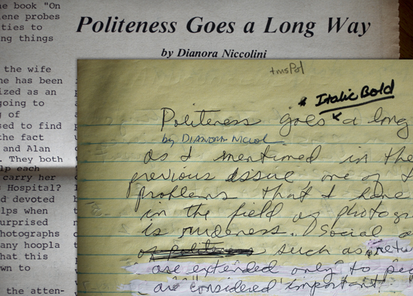 Documents of Professional Women Photographers