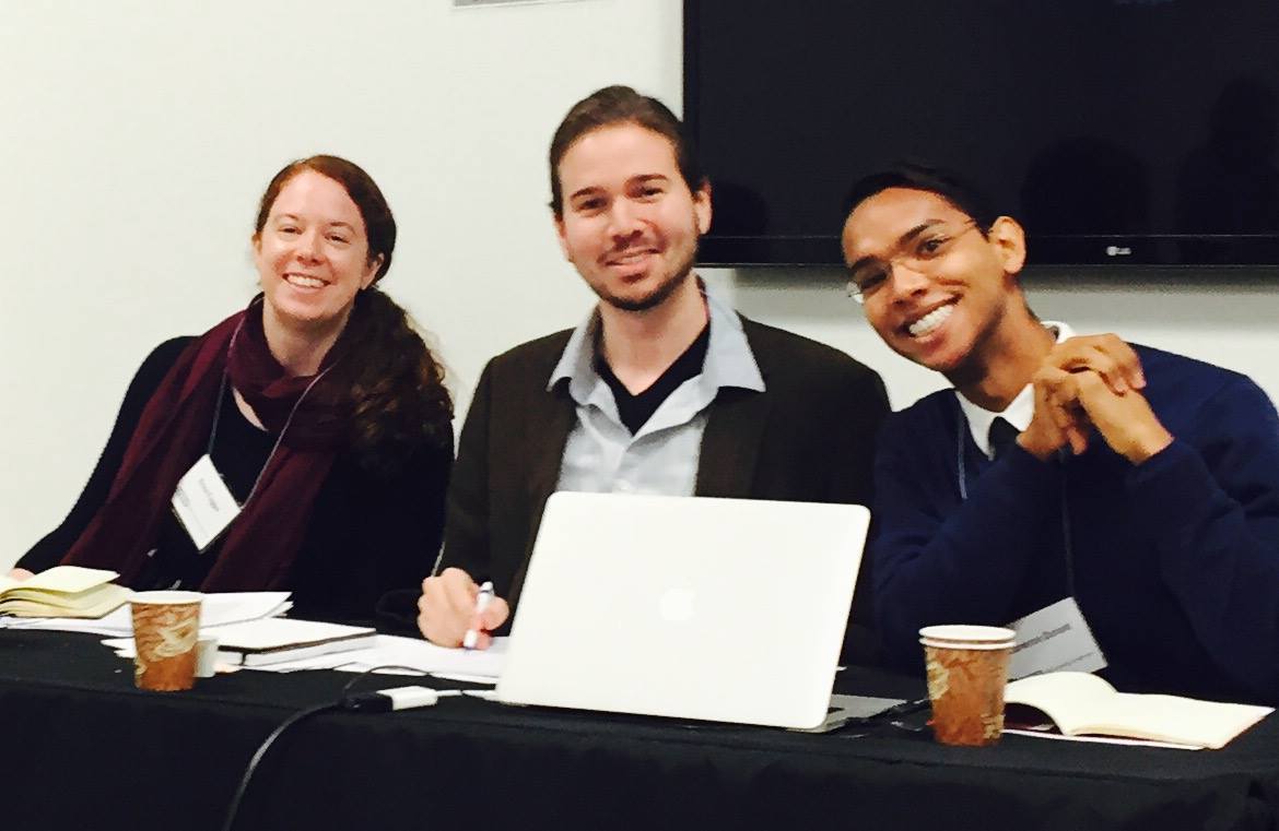At the OHMAR conference, April 9 and 10, 2015. Left to right: Erica Fugger, Cameron Vanderscoff, Cameron Donald.