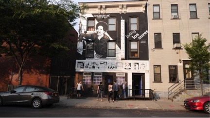 UnionDocs, identifiable by its Living Los Sures mural. Source: Voices of New York . 