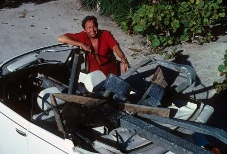 Robert Rauschenberg hunting and gathering in Captiva. Courtesy of The Robert Rauschenberg Foundation.