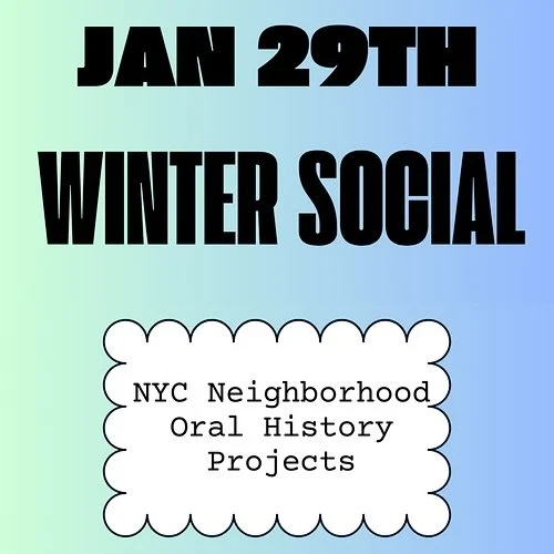 Are you working on a project in NYC and want to connect with people doing similar work? Come join us on January 29th at @city_lore on the Lower East Side for a winter social gathering! 

We invite anyone doing local history projects in the New York C