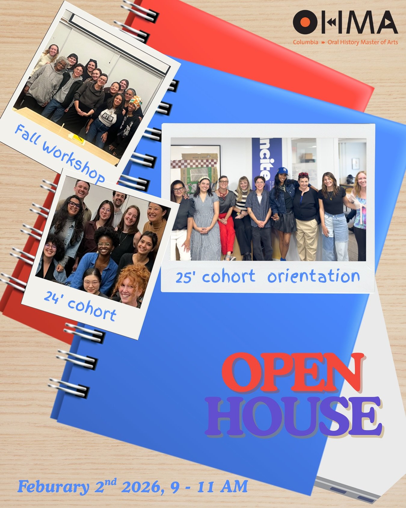 Can you envision yourself in our 19th cohort? 

The Columbia University Oral History Masters Program community is over 200 oral historians strong and growing! Click the link in our bio to register for our open house and learn more about our applicati