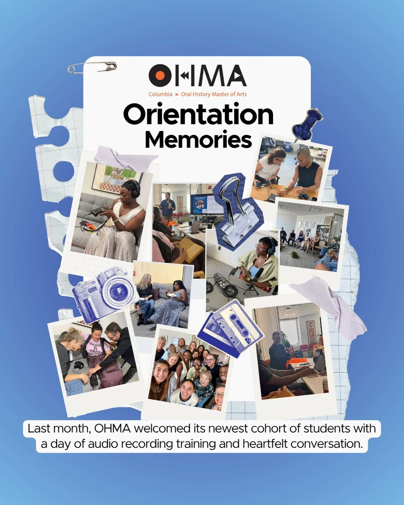According to our newest OHMA cohort, it feels like lifetimes have passed since orientation! September has had our students busy adjusting to life in NYC, keeping up with readings, and learning the art of interviewing. 

Now, almost a month into the a