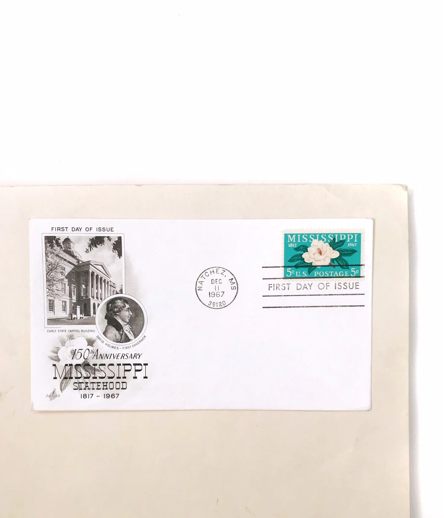 Mississippi Statehood Magnolia Stamp First Day Cover