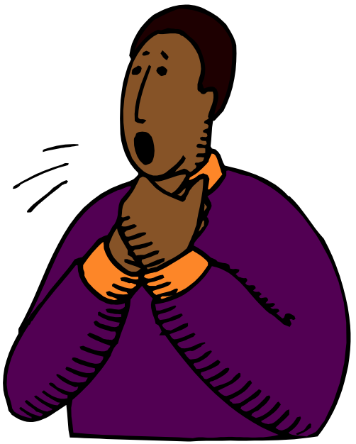 Choking person