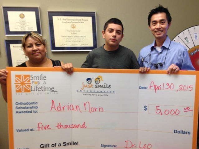 Adrian N Smile for a Lifetime scholar