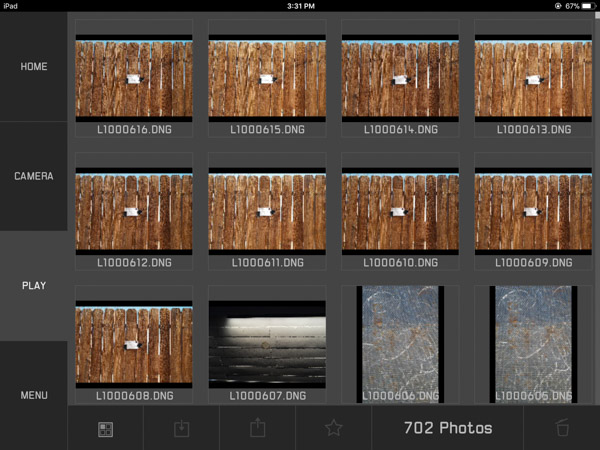 displaying images on the camera