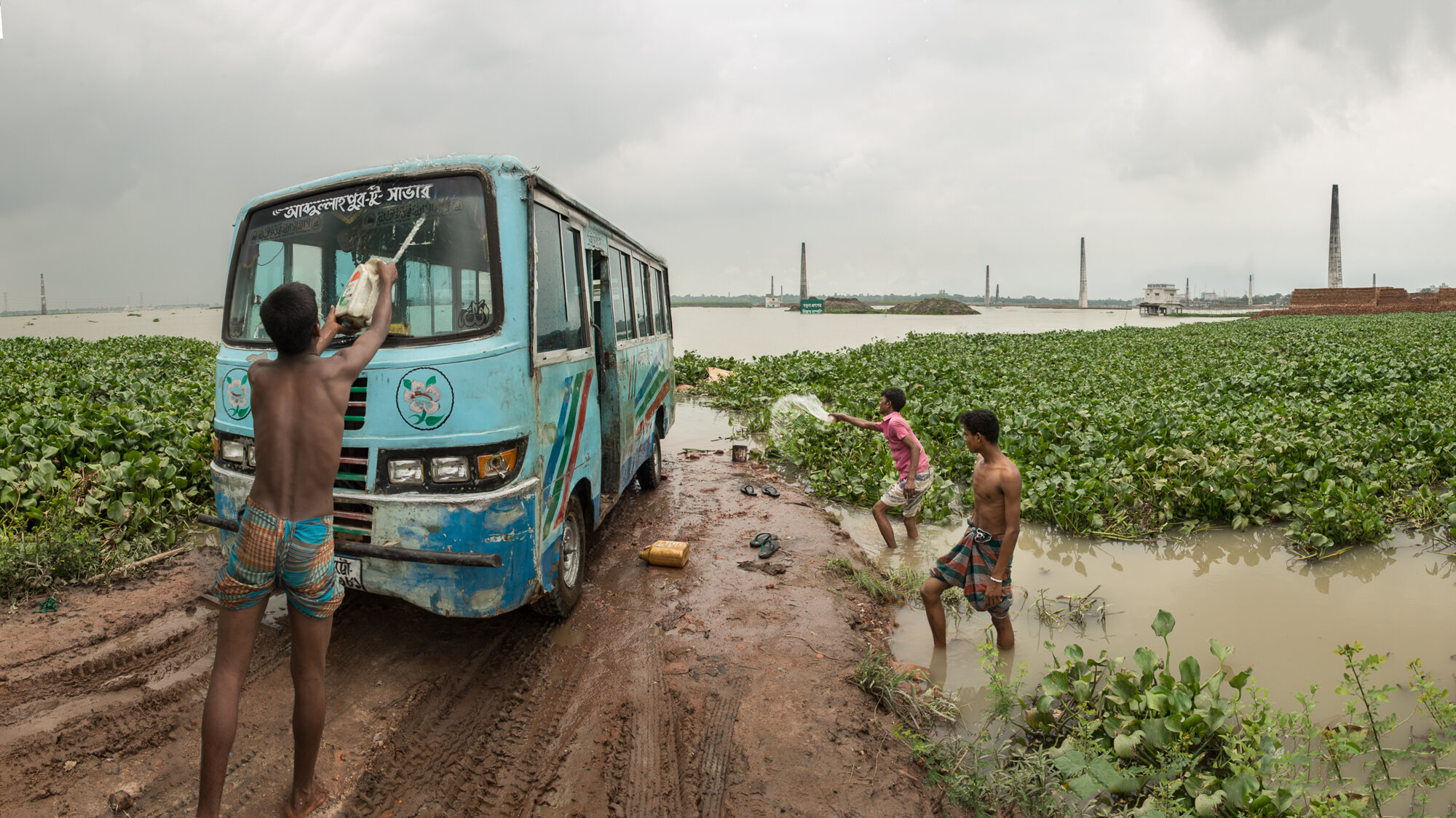  Road Closed by Rising Waters, Ashulia 