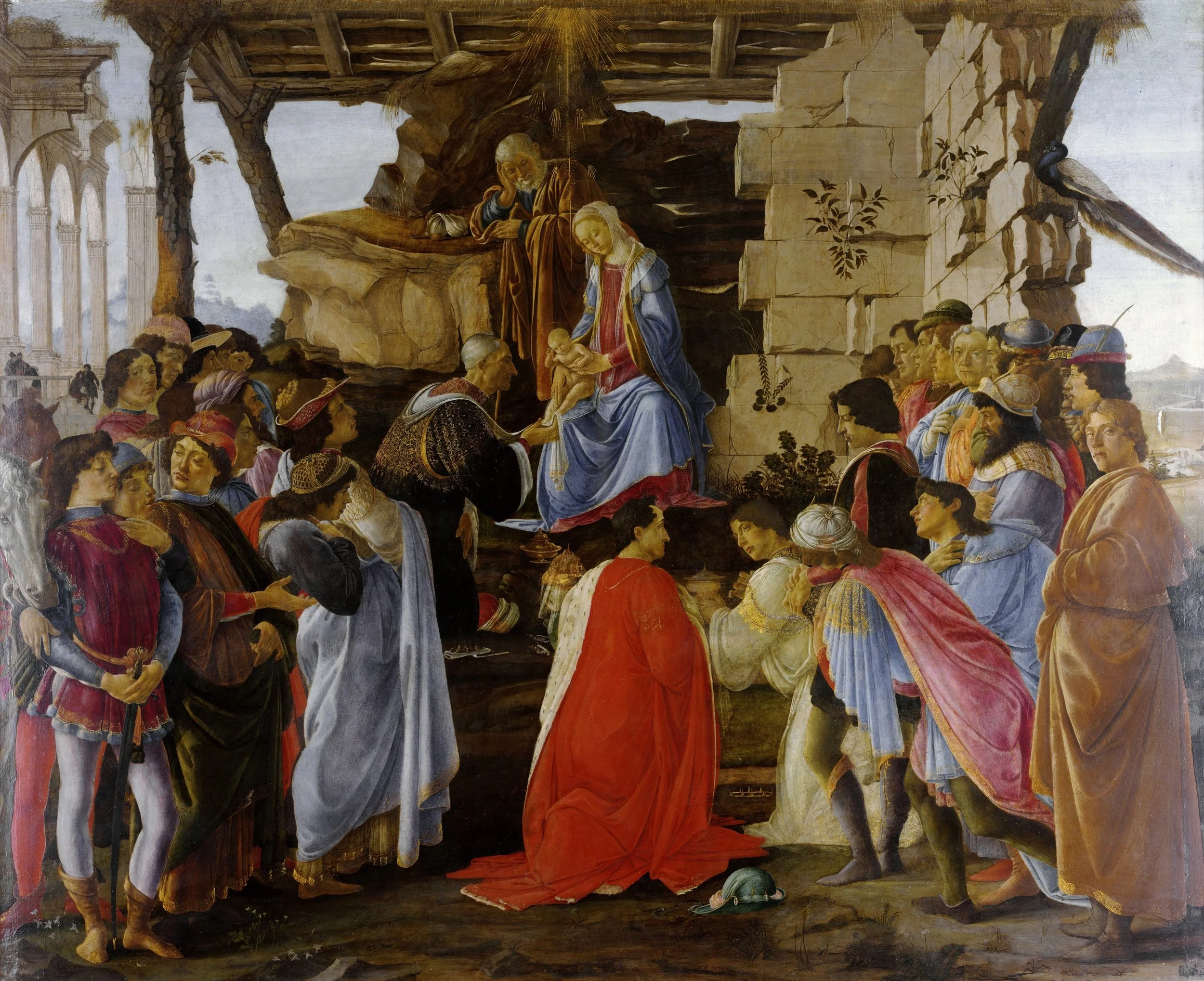 Botticelli’s “Adoration of the Magi”, where Cosimo de Medici is pictured washing the feet of baby Jesus. This picture could have been called “The Adoration of the Medici” (as Niall Ferguson observed in “The ascent of Money”)