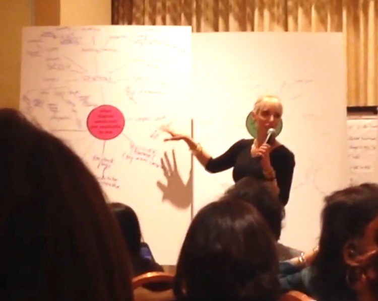  E presenting a Mind Map at 2015's Obagi's Aesthetics Leadership Community meeting in Las Vegas 