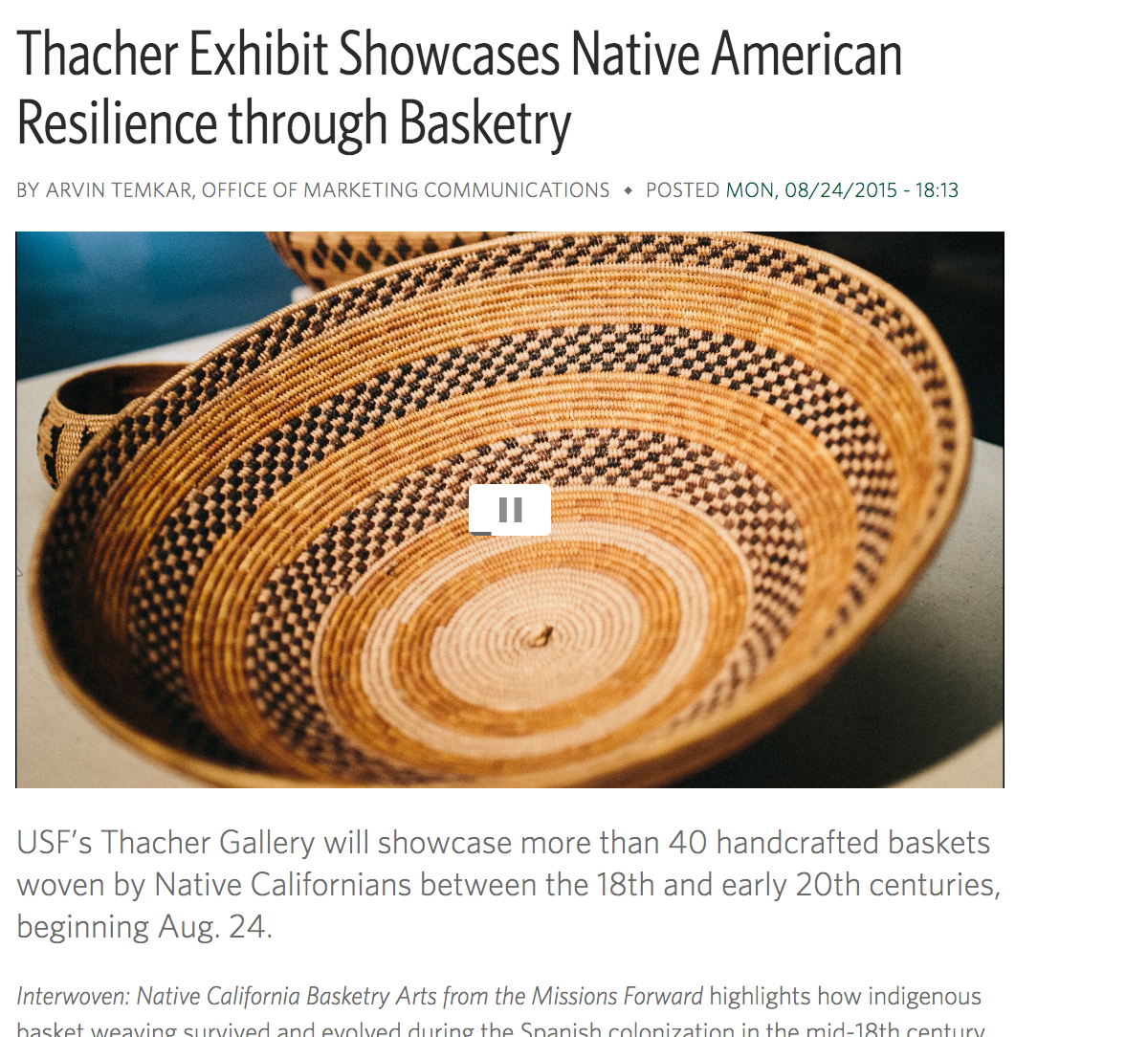 https://www.usfca.edu/news/thacher-exhibit-showcases-native-american-resilience-through-basketry