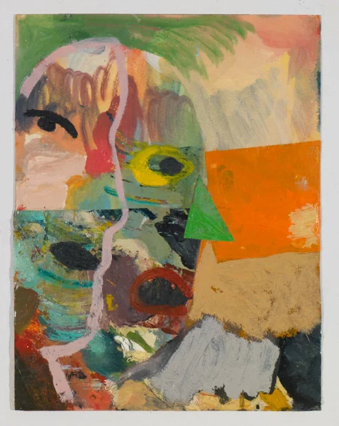 Head # 6, 2012, oil on paper, 14" x 10.5"