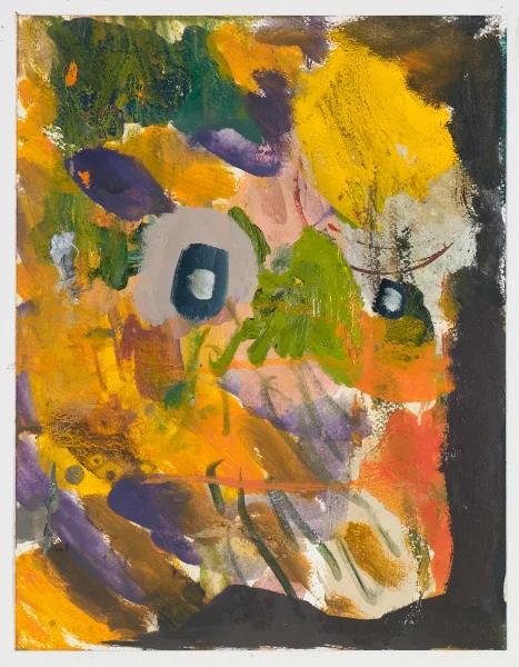 Head # 12, 2012, oil on paper, 14" x 17.5"