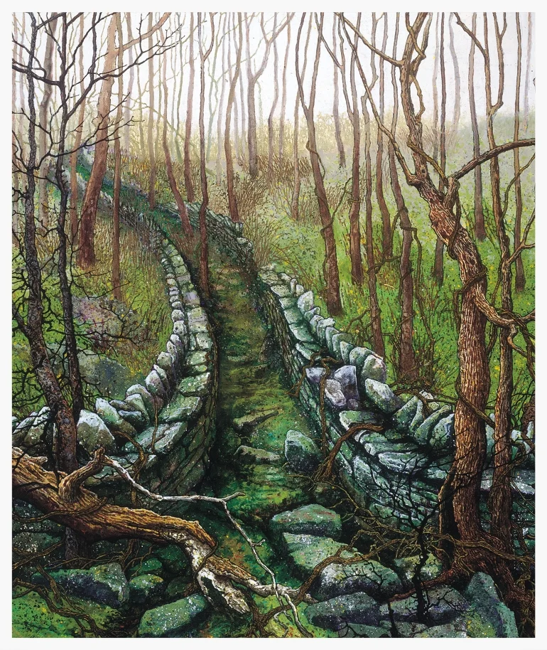 Devil's Wall, 2001, oil on canvas, 26x24 inches, collection of Abigail and Peter Voysey, Nashville, TN 