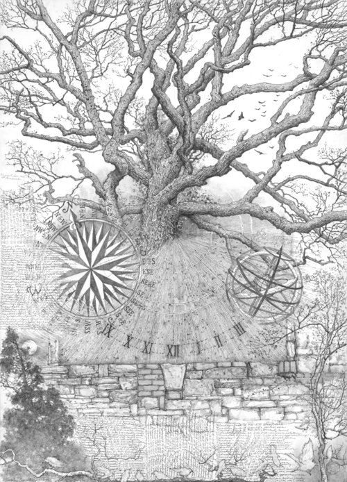 Salient Features, 2016-17, graphite on paper, 29x21 inches, collection of Sidney Clein, Nashville, TN.