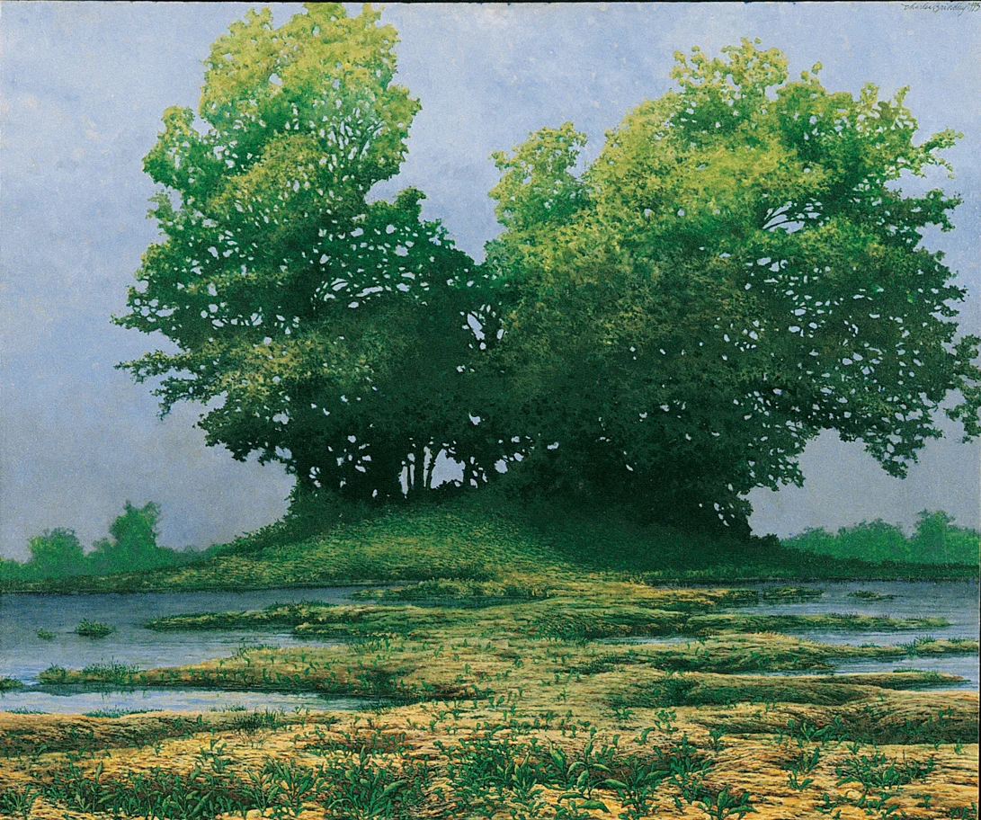 The Enclosure, 1995, oil on canvas, 30x36 inches, collection of Suzanne Roten and Mike Richards, San Diego, CA