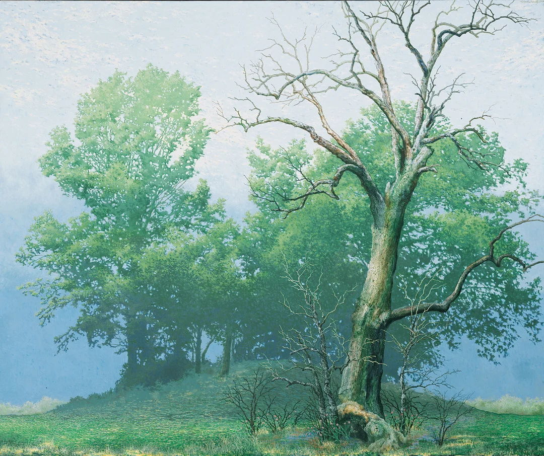 Enclosure at Riverside, 1991, oil on canvas, 60x72 inches, collection of Tennessee State Museum, Nashville 