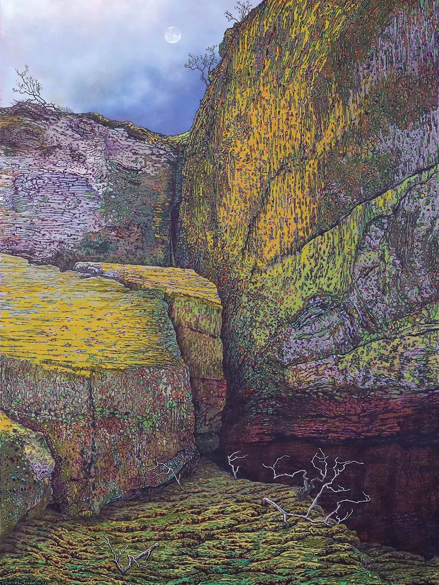   The Megalithic Portal,  2026, oil on canvas, 40×30 inches. Inventory of the artist. $6,000. 
