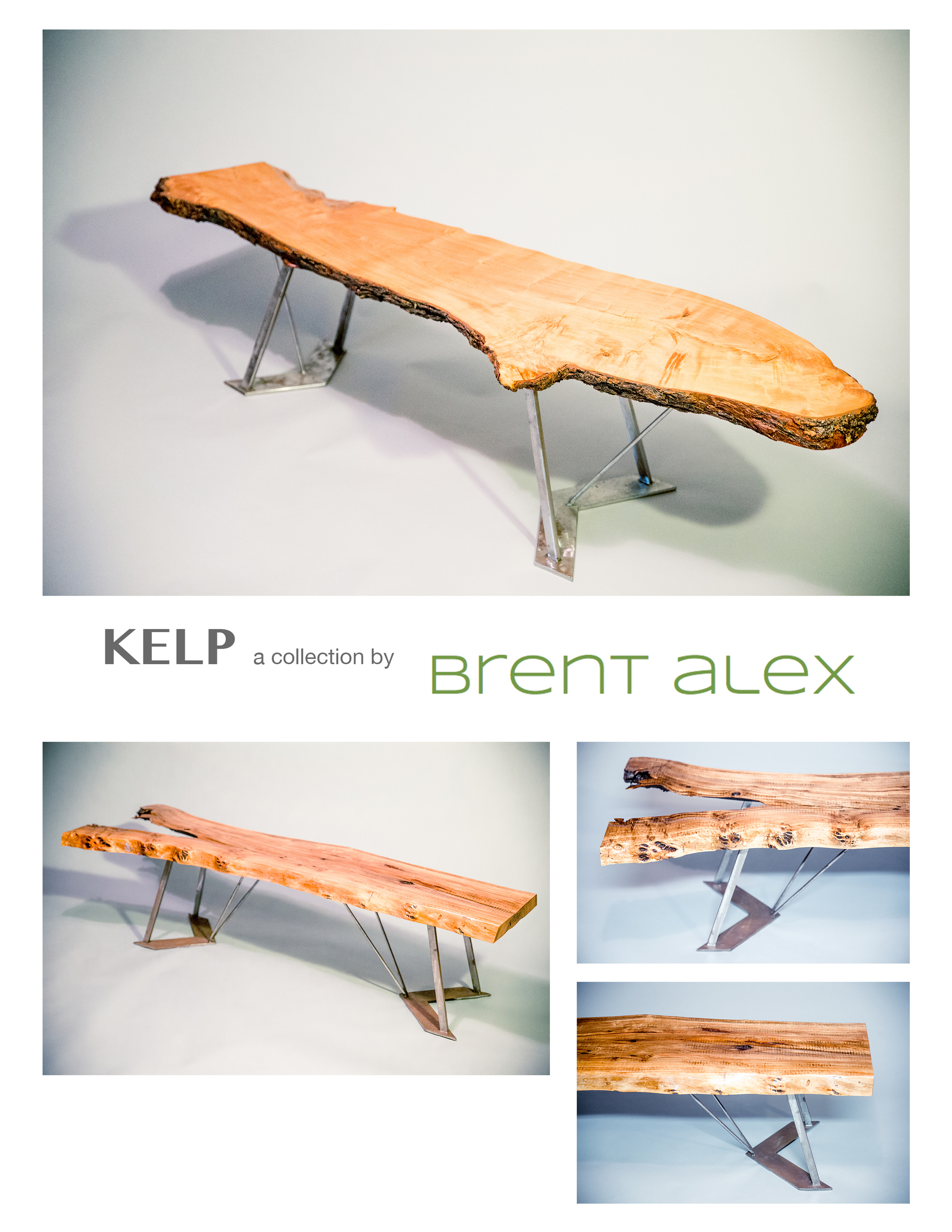  Hand-crafted Artisanal Legs available in: 1. Silicon Bronze 2. Corten Steel 3. Stainless Steel