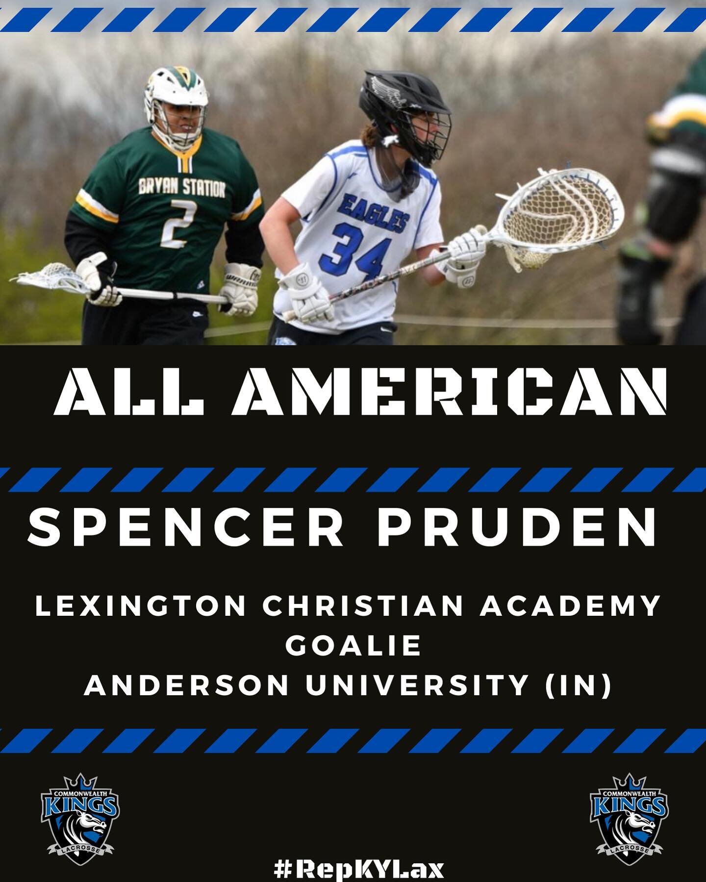 We are beyond proud of Spencer Pruden as he was named a USA Lacrosse All-American Award Winner!

We know that will translate to a successful career at the next level as he was one of the hardest workers we have seen in the program. Congrats!

#repKYl