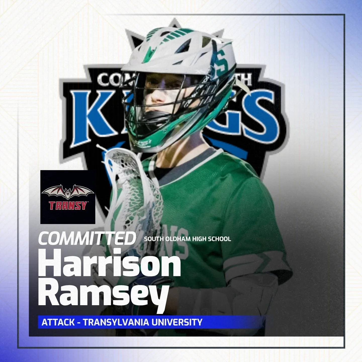 🚨Commitment Alert🚨

2026 Attackman Harrison Ramsey of South Oldham High School has committed to Transylvania University! The Pios are getting a versatile Attackman who has a high lacrosse IQ and proven he can produce in big moments!

Congrats Harri