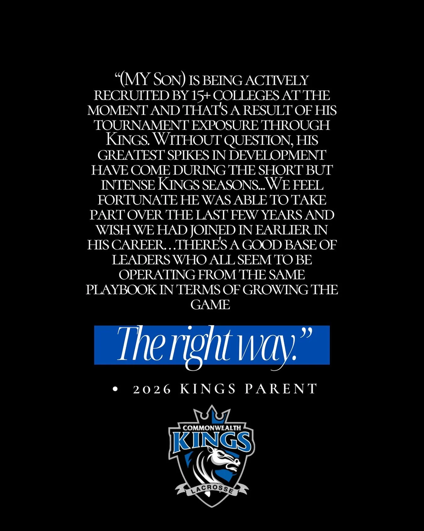 This is why we do what we do. 

Player and People Development is priority number one in our program. 

#repKYlax