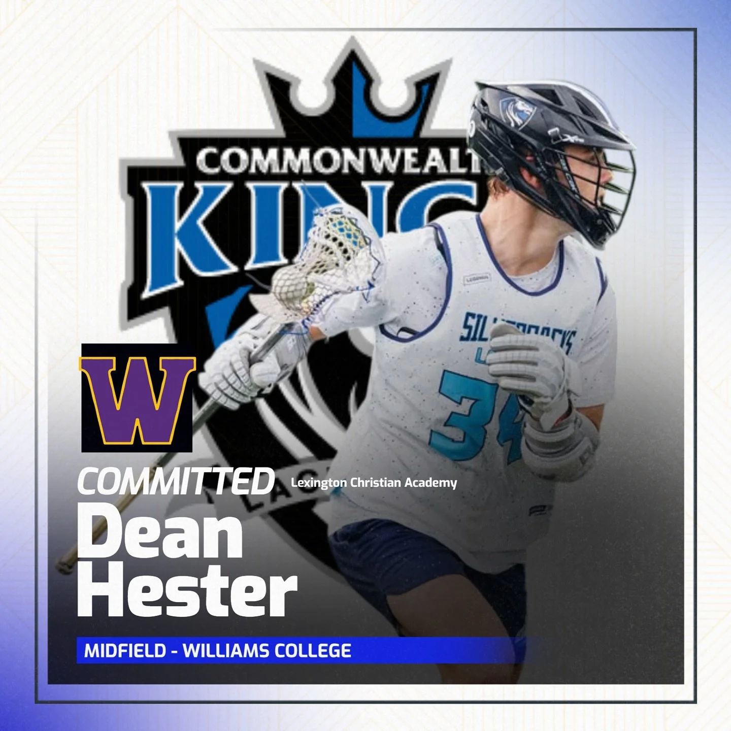 🚨Commitment Alert🚨

2026 Midfielder Dean Hester of Lexington Christian Academy has committed to Williams College! The Ephs are getting one of the most versatile midfielders in the Midwest. He is not afraid of doing the dirty work as a two way midfi