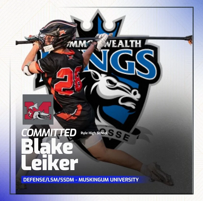 🚨Commitment Alert🚨

2026 Defender/LSM/SSDM Blake Leiker of Ryle High School has committed to Muskingum University! The Muskies are getting one of the most versatile players in the 2026 Kings Class. Blake will step up and do it all. Most importantly
