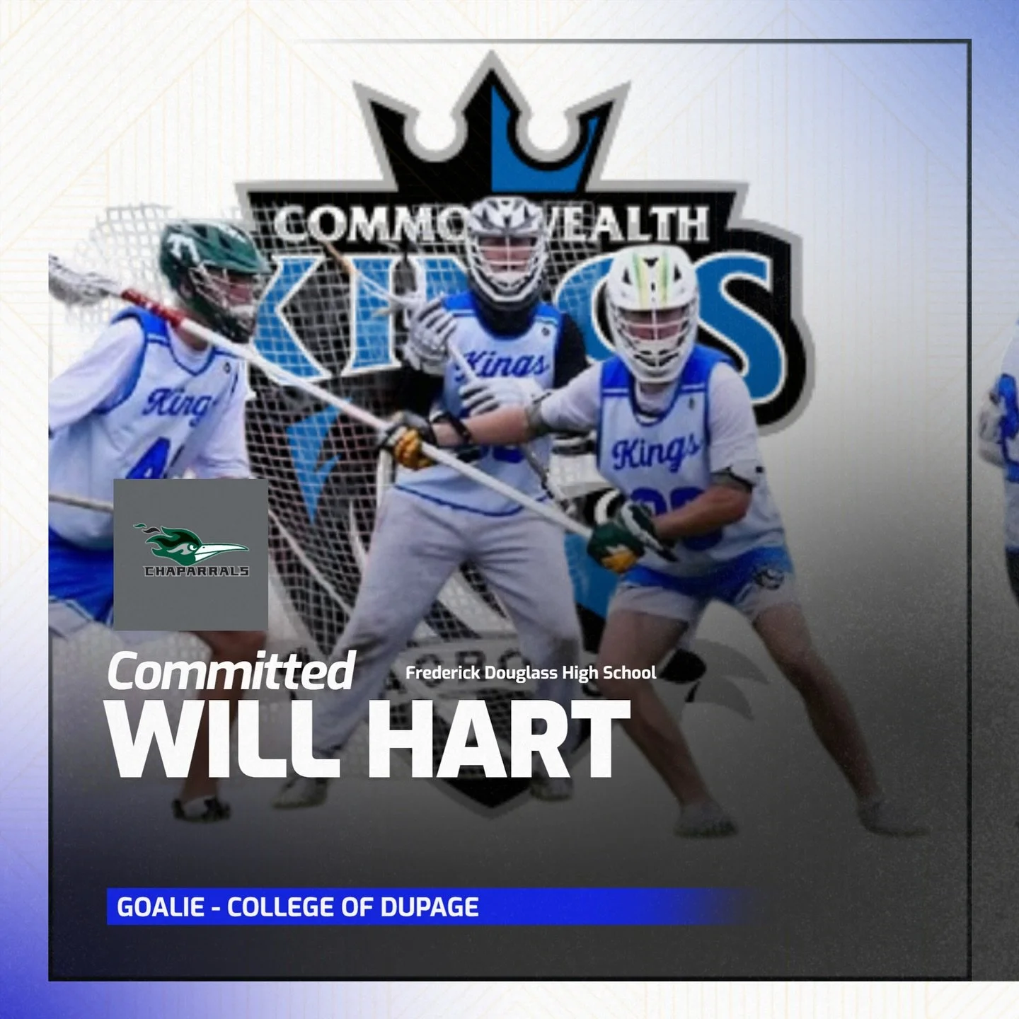 🚨Commitment Alert🚨

2026 Goalie Will Hart of Frederick Douglass High School has committed to The College of Dupage! The Chaparrals are getting one of the best ball stoppers in the region. Will has the knack to make the unbelievable save look easy a