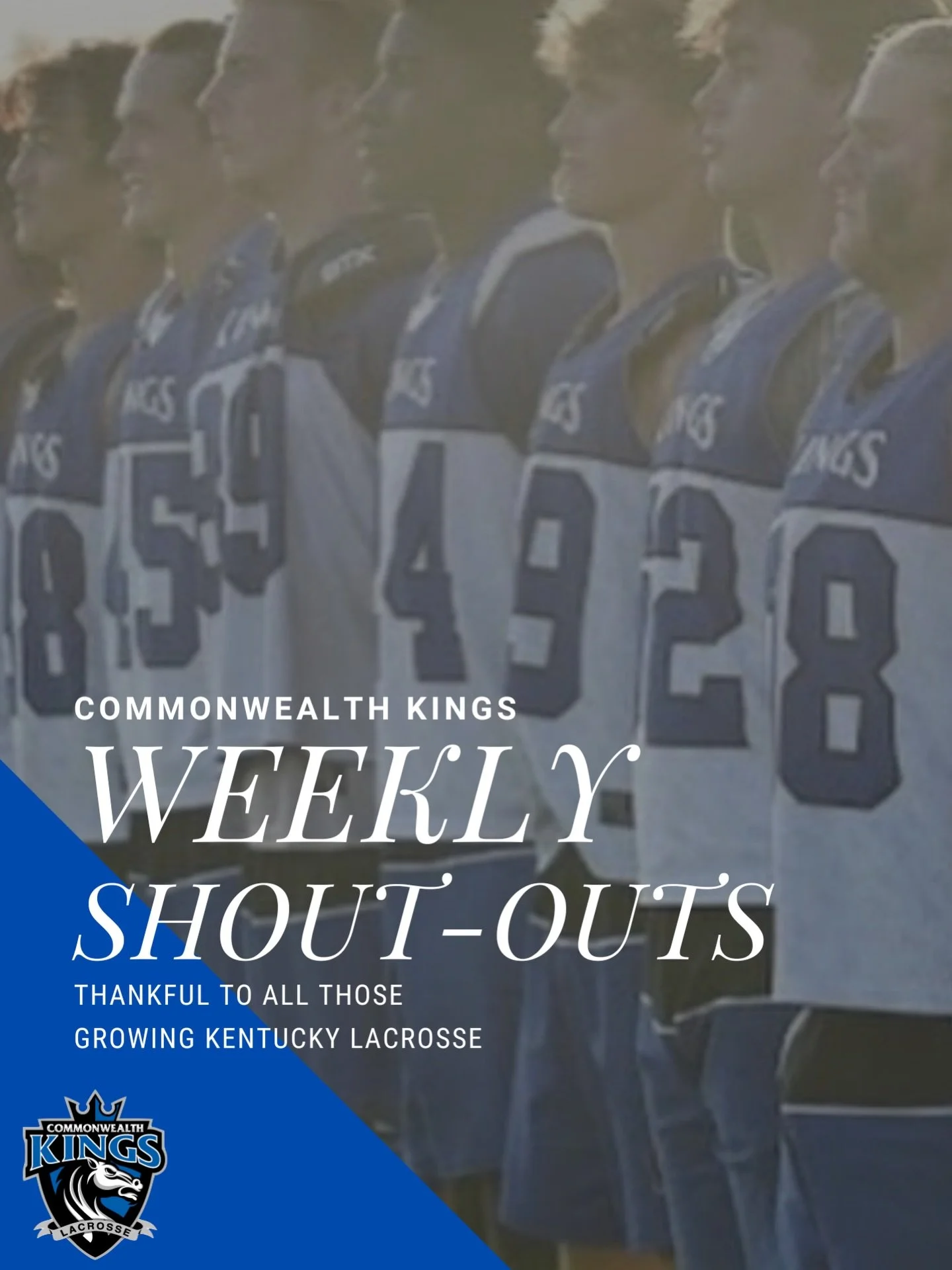 Our focus in the Kentucky lacrosse community is on positivity and appreciation. 

We are committed to recognizing those who have strengthened and continue to grow the game in our region. 

To support this mission, we will begin highlighting individua