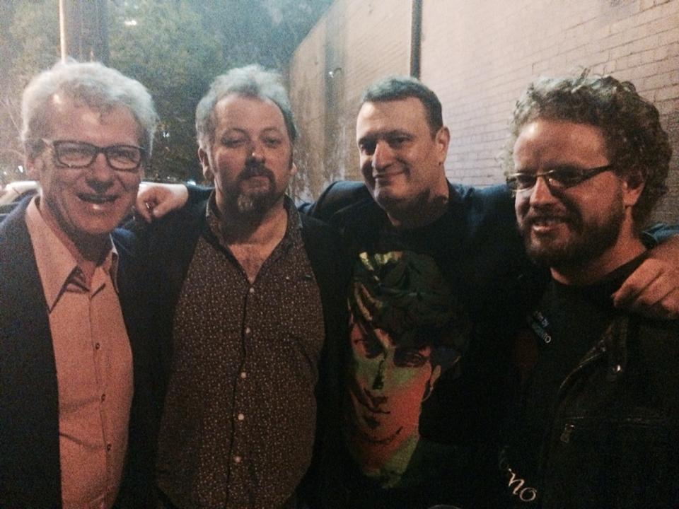 Michael Helms, Revelations festival programmer Jack Sargeant, Melbourne Underground Film Festival director Richard Wolstencroft, and yours truly, at MUFF (2014).