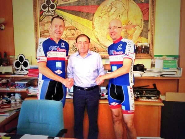 @ QSMRacing : "Welcome to the family" from Ernesto Colnago to @ bjgday and PK. # TheDayTheyMetTheirHero @ Colnagoworld pic.twitter.com/ko0CLTiurQ
