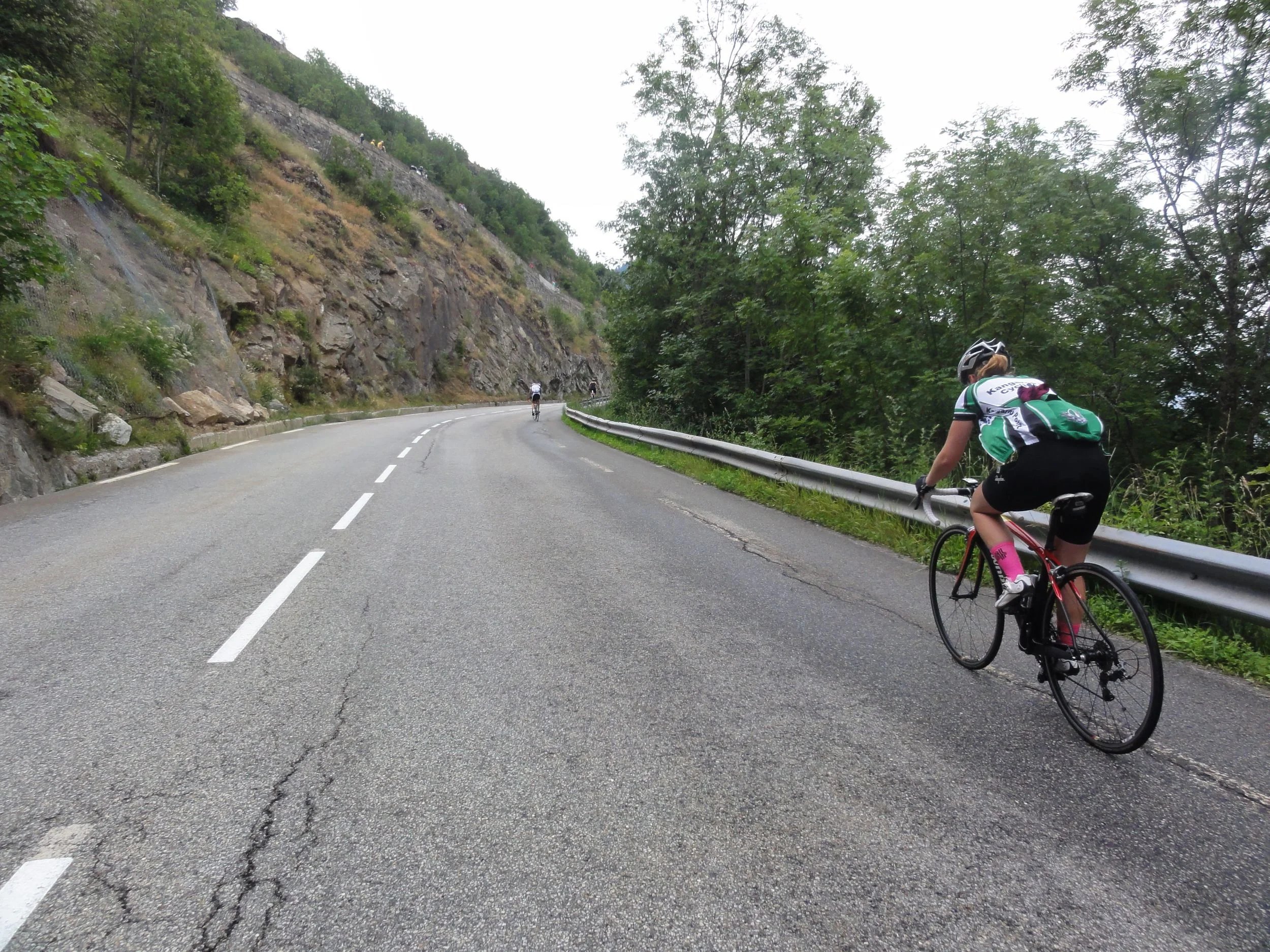 The climbs between the hairpins during the first half of the climb are deceptively steep.