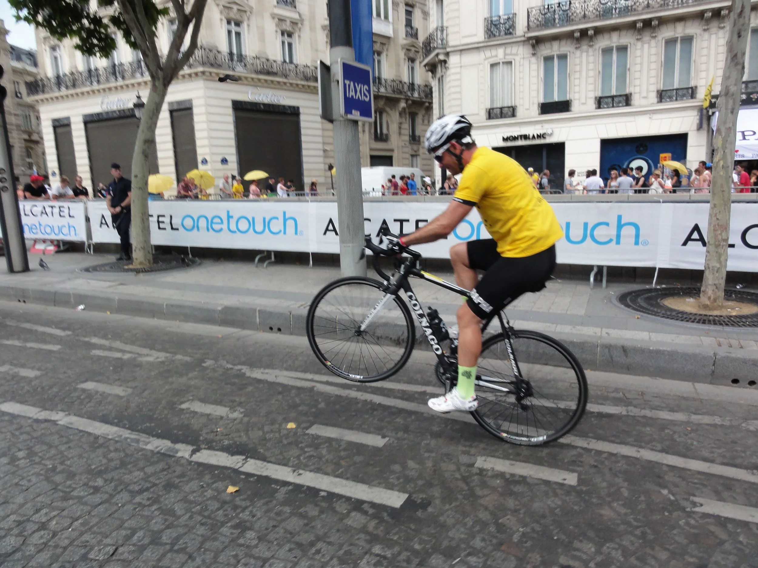 I had my Sagan moment on the Champs-Elysees and popped a wheelie while I had the chance!