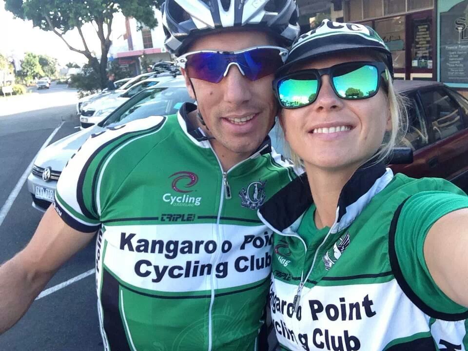 Kieran with his supportive partner Raine who is also a member of the Kangaroo Point Cycling Club!
