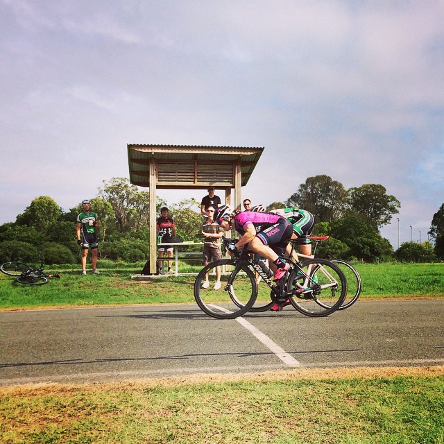 Katrina Robertson taking the win in Women's Masters just ahead of Hannah Johnson taking the win in Women's Elite!