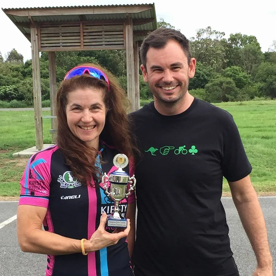 Masters Women - Dr Katrina Robertson Pictured: Katrina with President Cameron Hemming