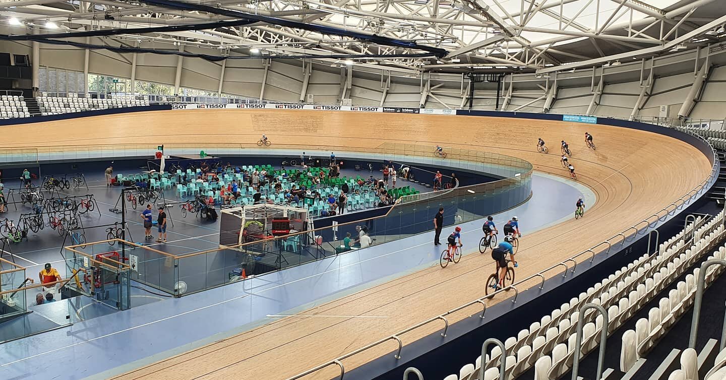 Doors are open and competitors are warming up on the Anna Meares Velodrome. Looking forward to a great day of track racing at the Kangaroo Point Track Carnival. Spectators welcome! Entry $5 adults, $2 children &amp; pensioners,  family $10 #greenwhit