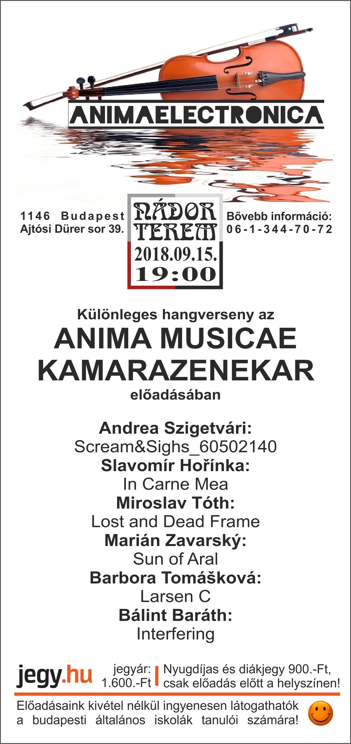 AnimaElectronicaeKamarazenekari művek