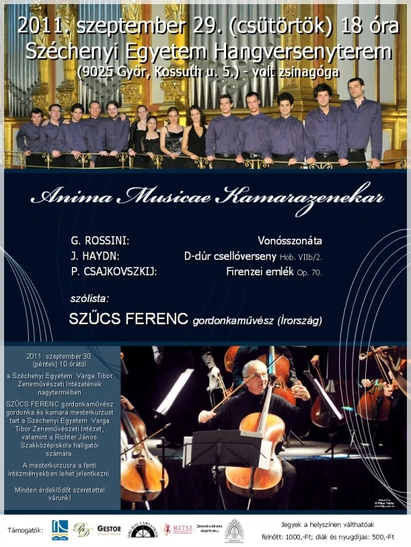 Az Anima Musicae Kamarazenekar győri hangversenye